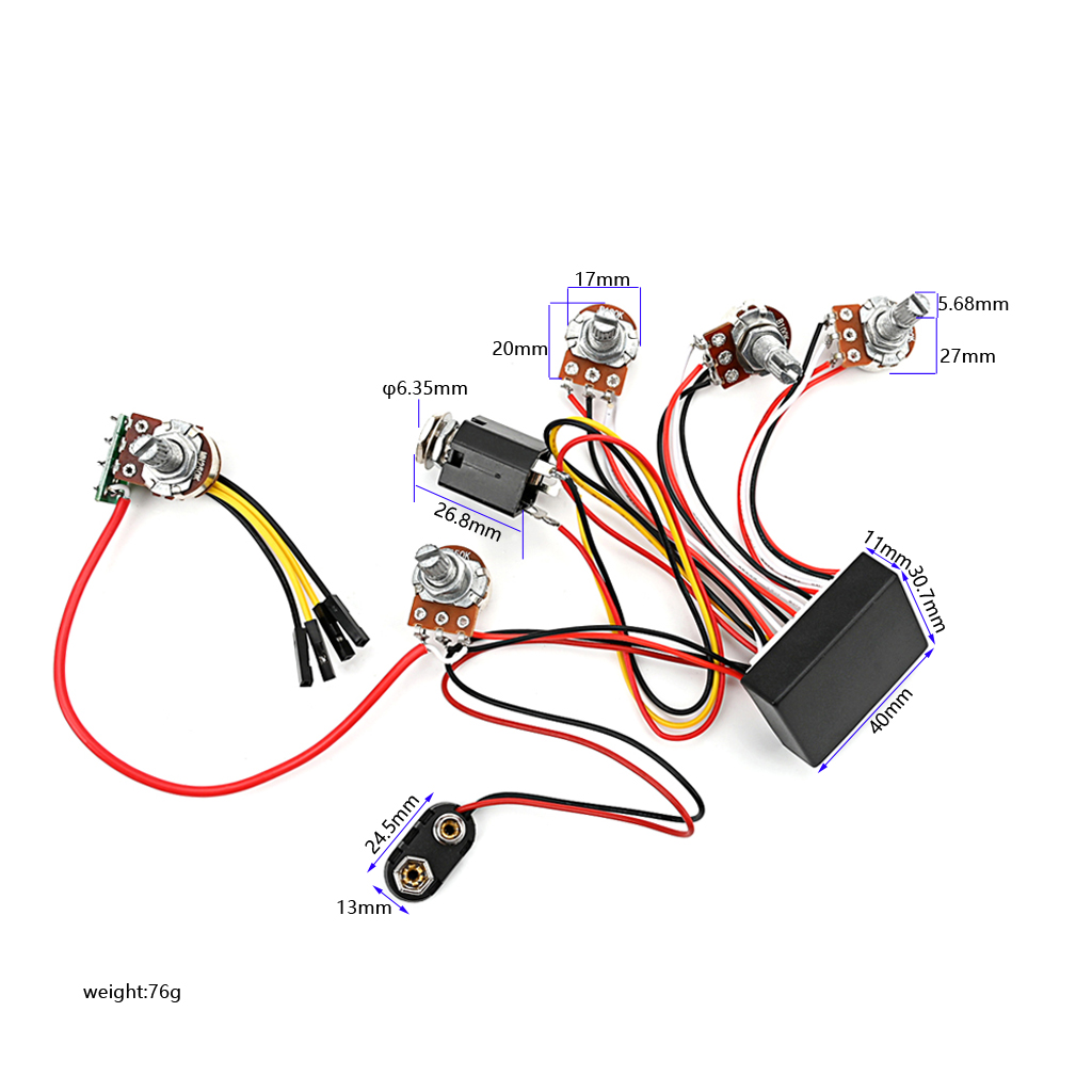 Passive Preamp - Circuito de baixo ativo pré-fio de