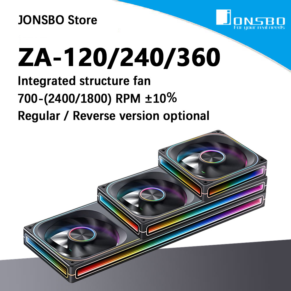 Heatsink Aluminum - Jonsbo ZA-120/240/360 argb 12/24/36cm chassi ventilador