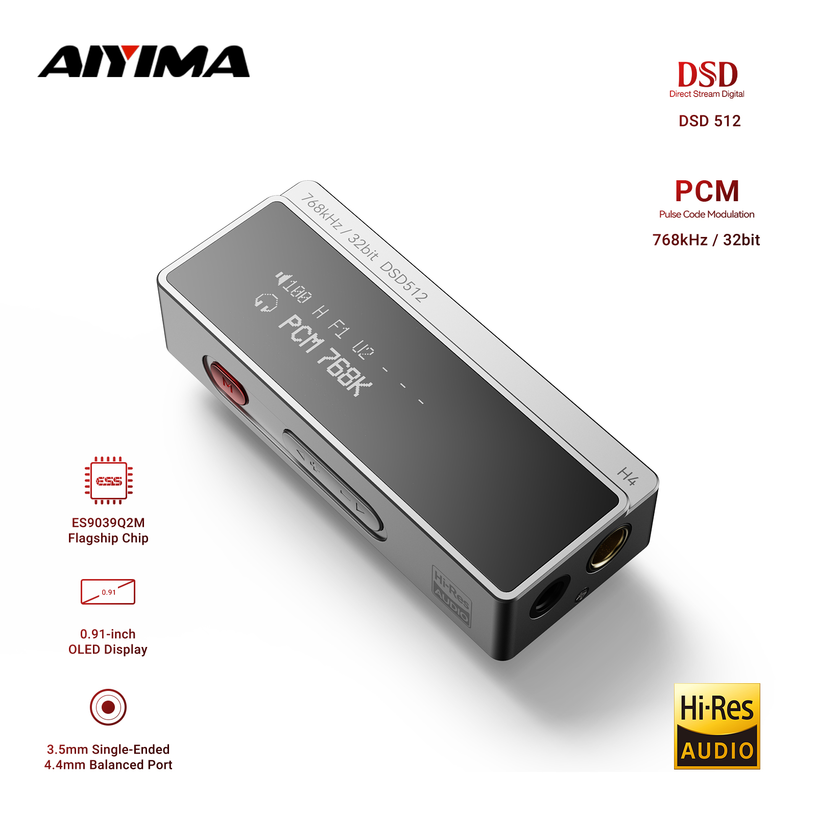 Es9018 Dac - Amplificador de Fone de Ouvido Portátil