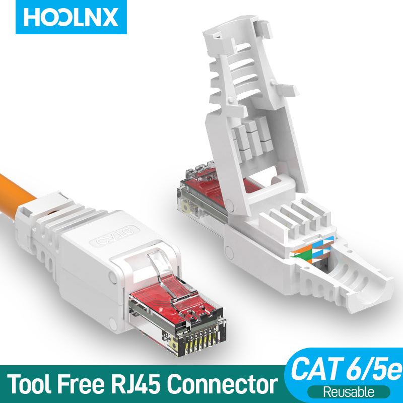 Rj45 Jack - Conector rj45 sem ferramenta hoolnx, plugue