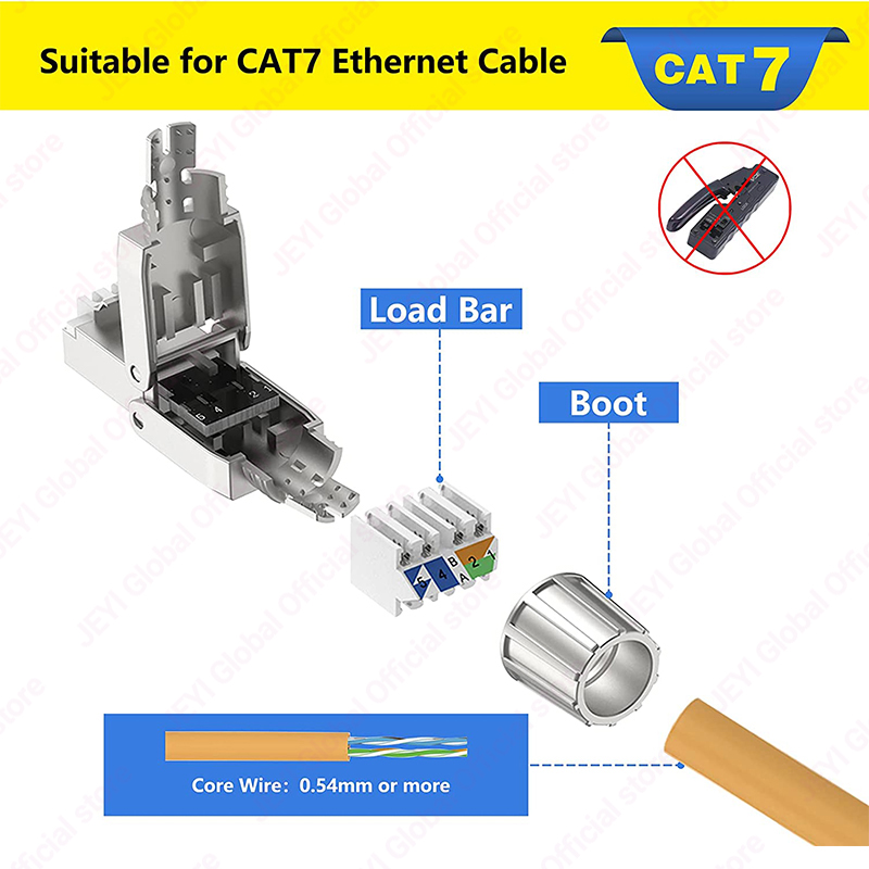 Conector RJ45 JEYI CAT7 6A 8P8 - Rj45 Jack avaliação e preço