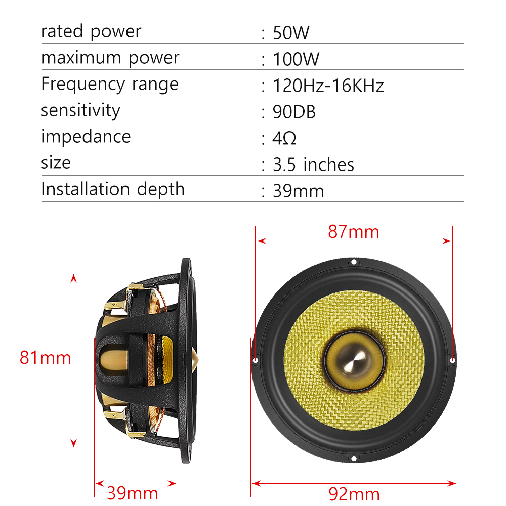 2 Peças de Alto-falante de Méd - Speaker Driver avaliação e preço