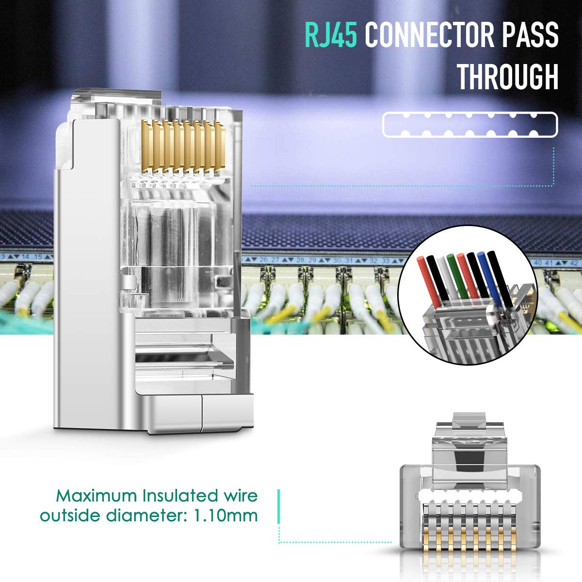 ZoeRax 100pcs Conectores de pa - Rj45 Jack avaliação e preço