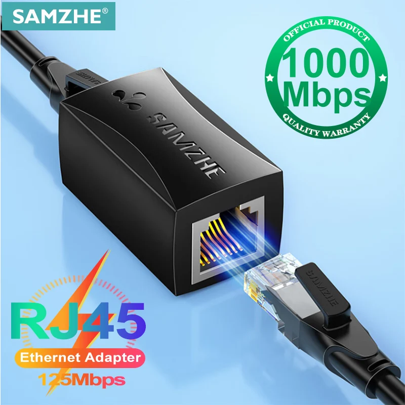 SAMZHE-Adaptador Ethernet para - Rj45 Jack avaliação e preço