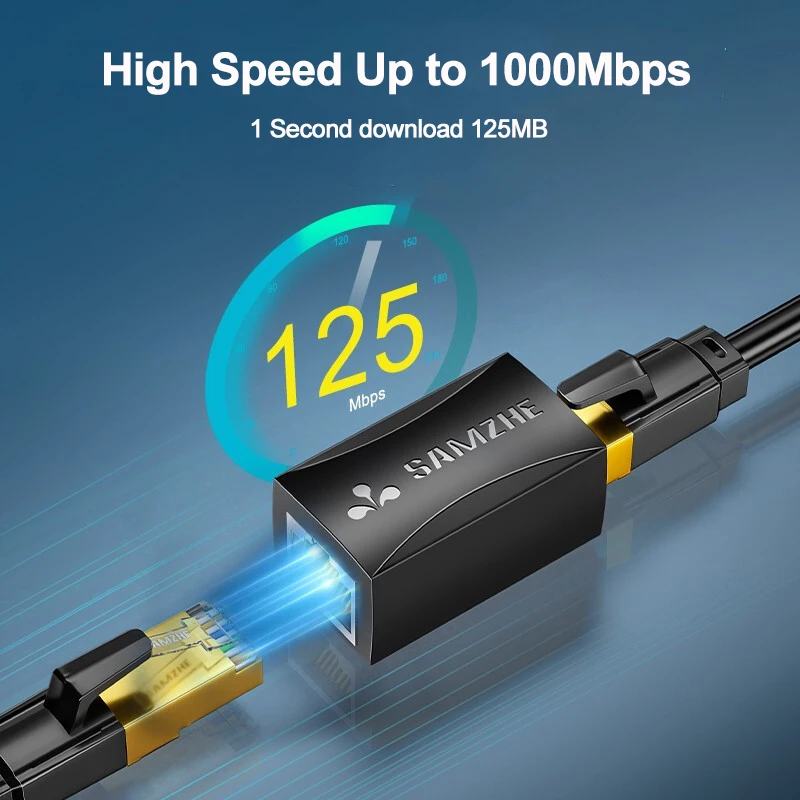 SAMZHE-Adaptador Ethernet para - Rj45 Jack avaliação e preço