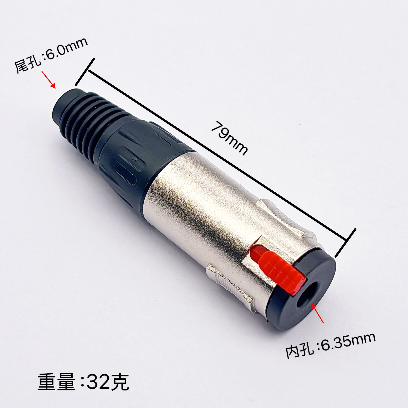 1 Peça Conector Fêmea Estéreo  - Trs Cable avaliação e preço