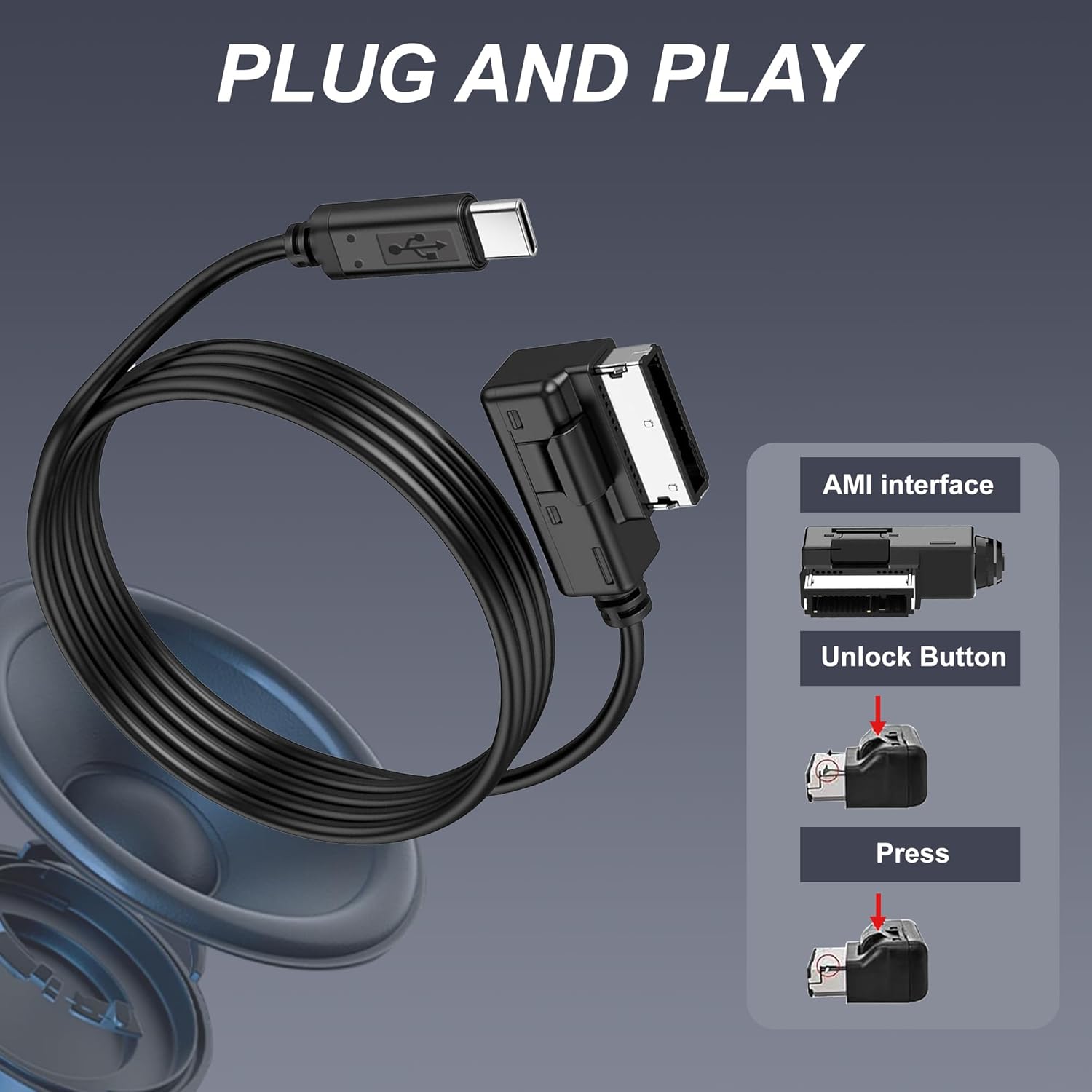Cabo USB-C para AMI MMI Aux pa - Mdi Cable avaliação e preço