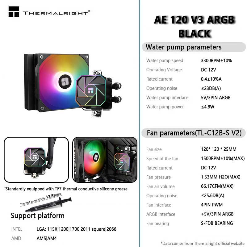 Thermalright AQUA ELITE 120 V3 - Heatsink Aluminum avaliação e preço